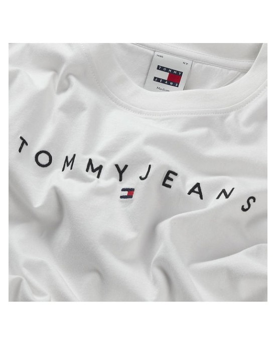 T-shirt Tommy Jeans άσπρο ΚΟΝΤΟΜΑΝΙΚΕΣ