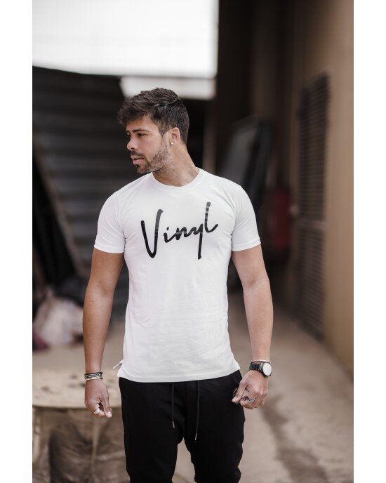 T-shirt Vinyl Art άσπρο T-shirt Vinyl Art άσπρο