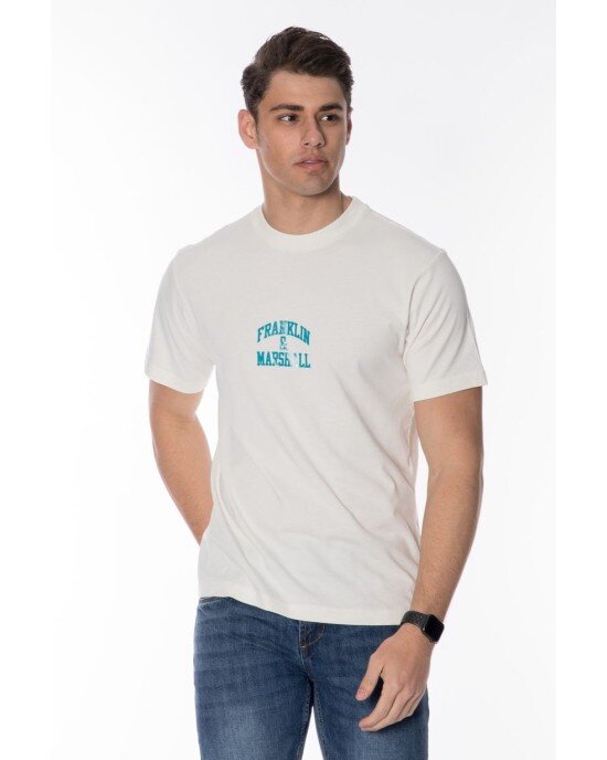 T-shirt Franklin Marshall άσπρο T-shirt Franklin Marshall άσπρο