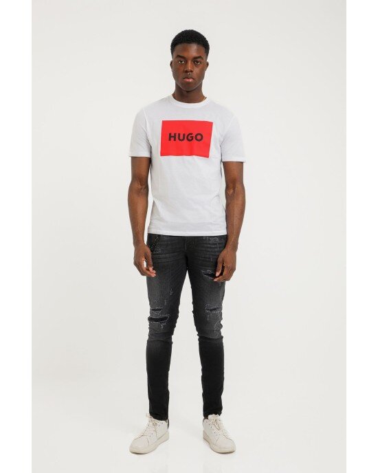 T-Shirt Hugo άσπρο ΚΟΝΤΟΜΑΝΙΚΕΣ