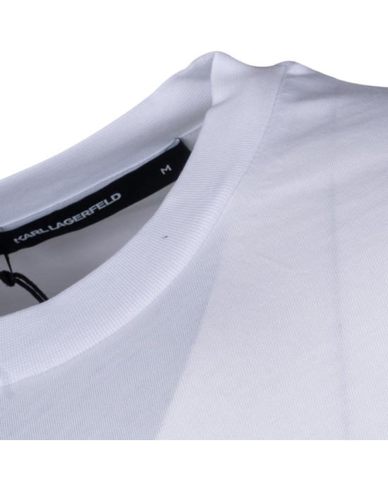 T-shirt Karl Lagerfeld άσπρο ΚΟΝΤΟΜΑΝΙΚΕΣ