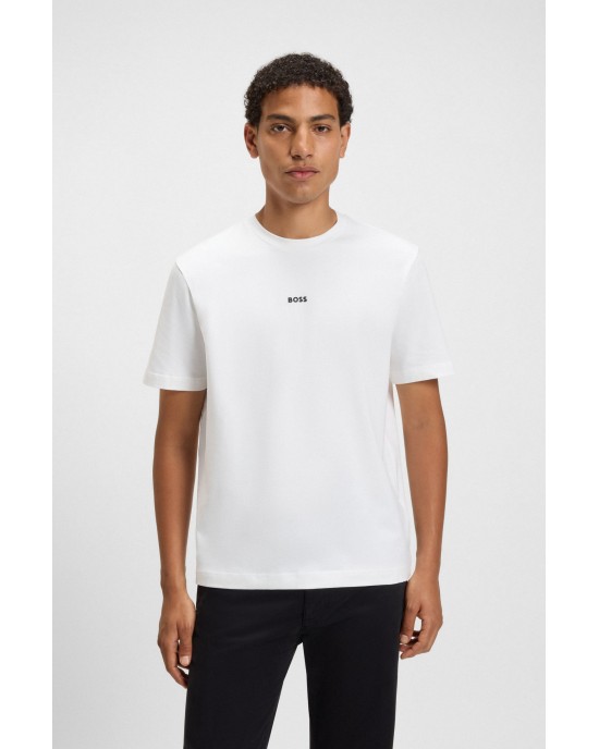 T-Shirt Boss άσπρο ΚΟΝΤΟΜΑΝΙΚΕΣ