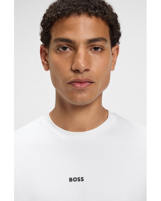 T-Shirt Boss άσπρο ΚΟΝΤΟΜΑΝΙΚΕΣ