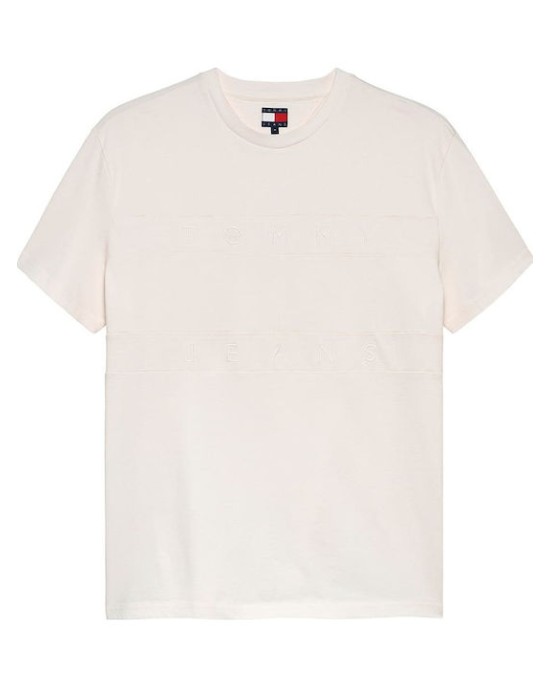 T-shirt Tommy Jeans άσπρο ΚΟΝΤΟΜΑΝΙΚΕΣ