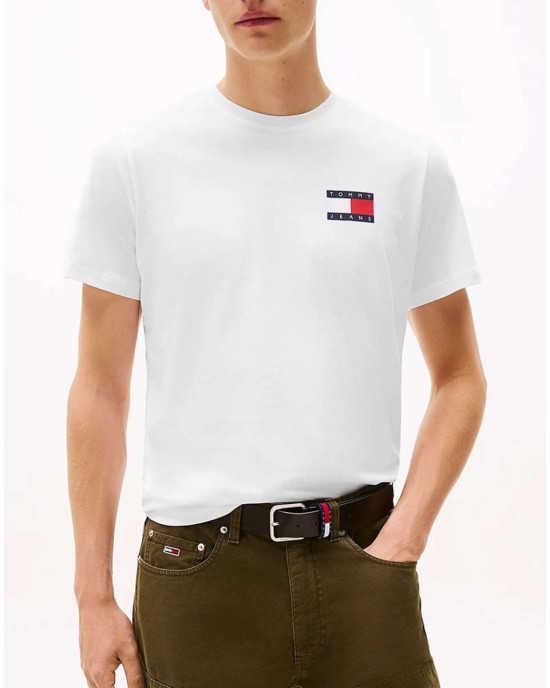 T-shirt Tommy Jeans άσπρο ΚΟΝΤΟΜΑΝΙΚΕΣ