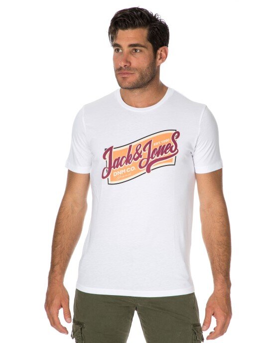T-shirt Jack n Jones άσπρο T-shirt Jack n Jones άσπρο