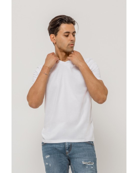 T-shirt Calvin Klein άσπρη ΚΟΝΤΟΜΑΝΙΚΕΣ