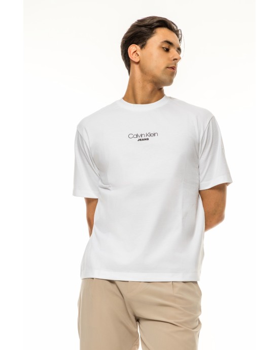 T-shirt Calvin Klein άσπρη ΚΟΝΤΟΜΑΝΙΚΕΣ