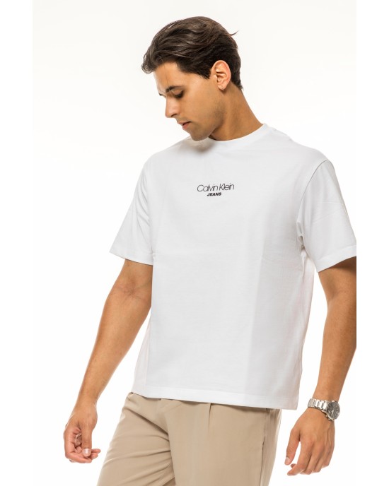 T-shirt Calvin Klein άσπρη ΚΟΝΤΟΜΑΝΙΚΕΣ