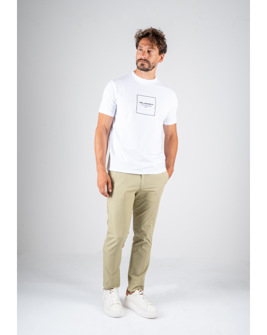 T-shirt Karl Lagerfeld άσπρο ΚΟΝΤΟΜΑΝΙΚΕΣ