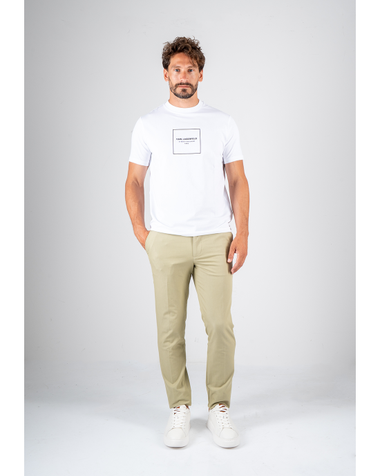 T-shirt Karl Lagerfeld άσπρο ΚΟΝΤΟΜΑΝΙΚΕΣ