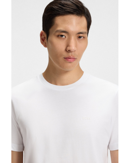 T-Shirt Boss άσπρο ΚΟΝΤΟΜΑΝΙΚΕΣ