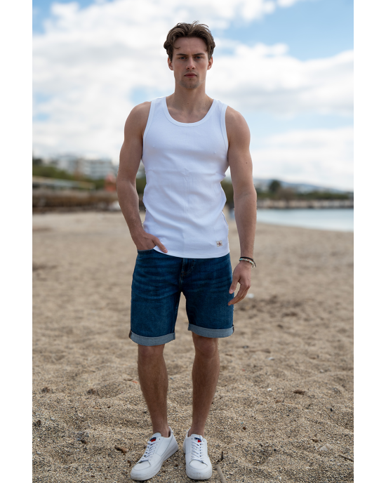 Αμάνικο Calvin Klein άσπρο ΚΟΝΤΟΜΑΝΙΚΕΣ