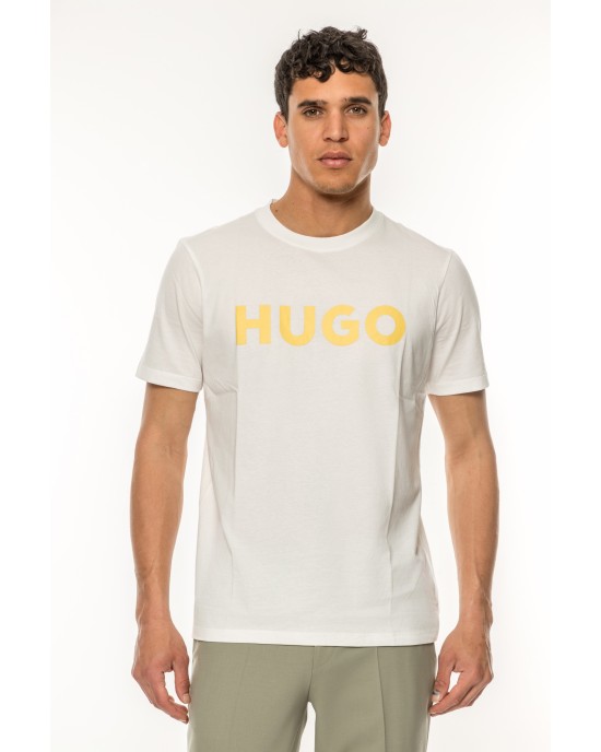 T-Shirt Hugo άσπρο ΚΟΝΤΟΜΑΝΙΚΕΣ