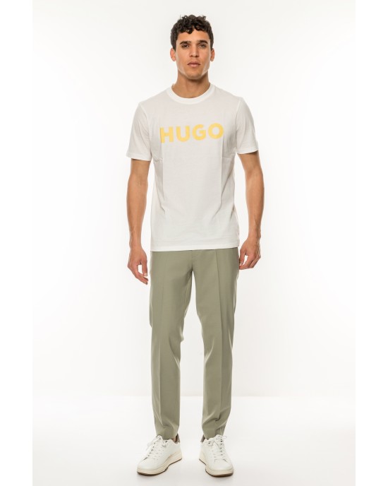 T-Shirt Hugo άσπρο ΚΟΝΤΟΜΑΝΙΚΕΣ