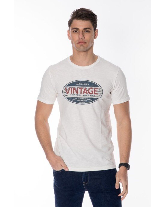 T-shirt Jack n Jones άσπρο T-shirt Jack n Jones άσπρο