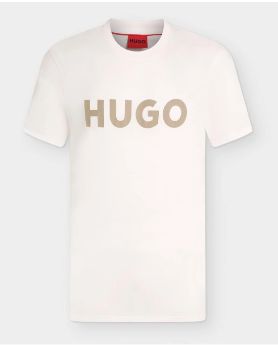 T-Shirt Hugo άσπρο ΚΟΝΤΟΜΑΝΙΚΕΣ