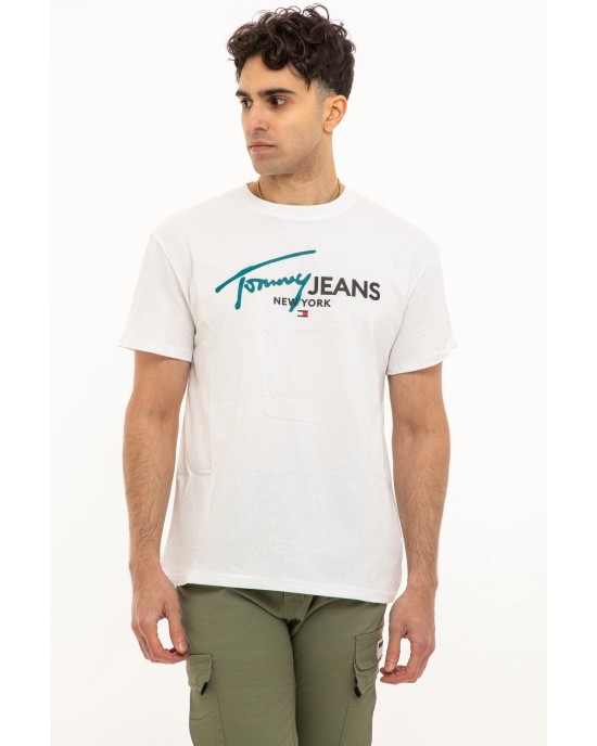 T-shirt Tommy Jeans άσπρο ΚΟΝΤΟΜΑΝΙΚΕΣ