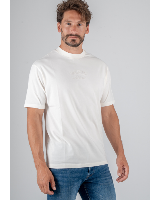 T-shirt Karl Lagerfeld άσπρο ΚΟΝΤΟΜΑΝΙΚΕΣ