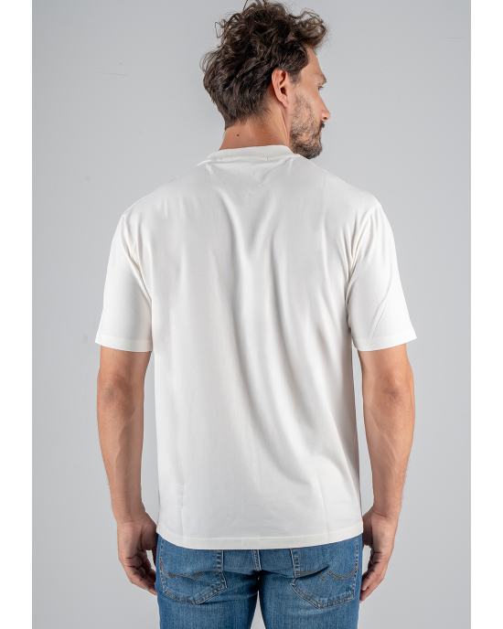 T-shirt Karl Lagerfeld άσπρο ΚΟΝΤΟΜΑΝΙΚΕΣ