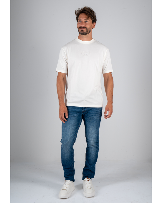 T-shirt Karl Lagerfeld άσπρο ΚΟΝΤΟΜΑΝΙΚΕΣ