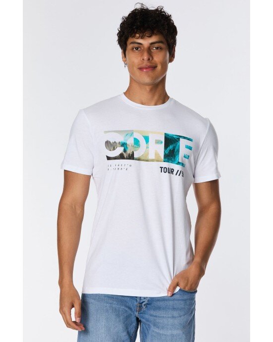 T-shirt Jack n Jones άσπρο T-shirt Jack n Jones άσπρο