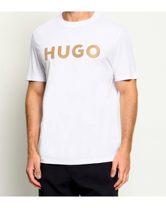 T-Shirt Hugo άσπρο ΚΟΝΤΟΜΑΝΙΚΕΣ