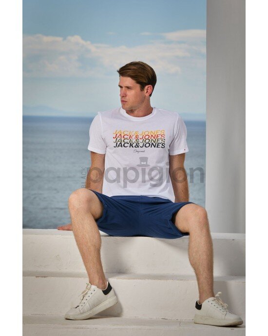 T-shirt Jack n Jones άσπρο T-shirt Jack n Jones άσπρο