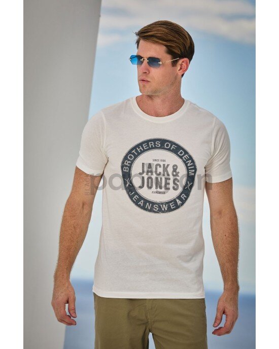 T-shirt Jack n Jones Ασπρο T-shirt Jack n Jones Ασπρο