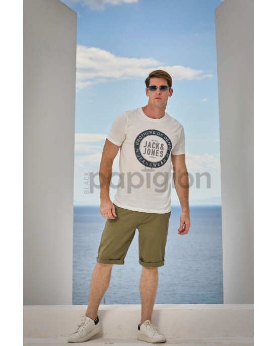 T-shirt Jack n Jones Ασπρο T-shirt Jack n Jones Ασπρο