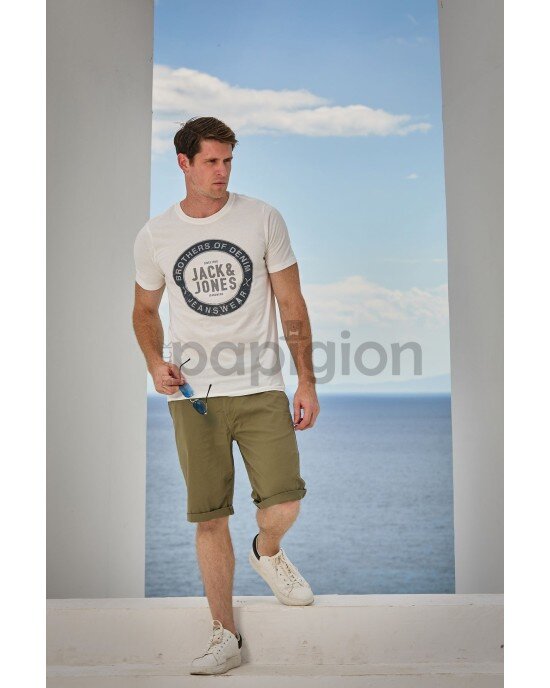 T-shirt Jack n Jones Ασπρο T-shirt Jack n Jones Ασπρο