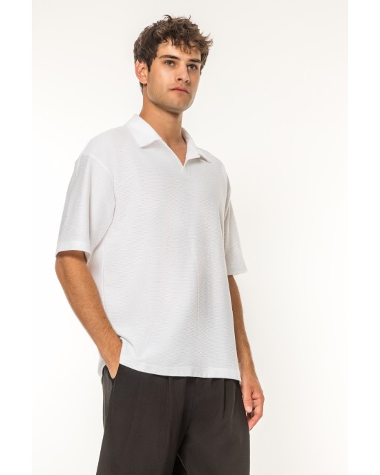 T-shirt Vittorio άσπρο ΚΟΝΤΟΜΑΝΙΚΕΣ