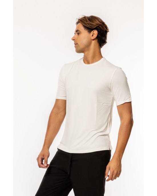 T-shirt Vittorio ασπρό ΚΟΝΤΟΜΑΝΙΚΕΣ