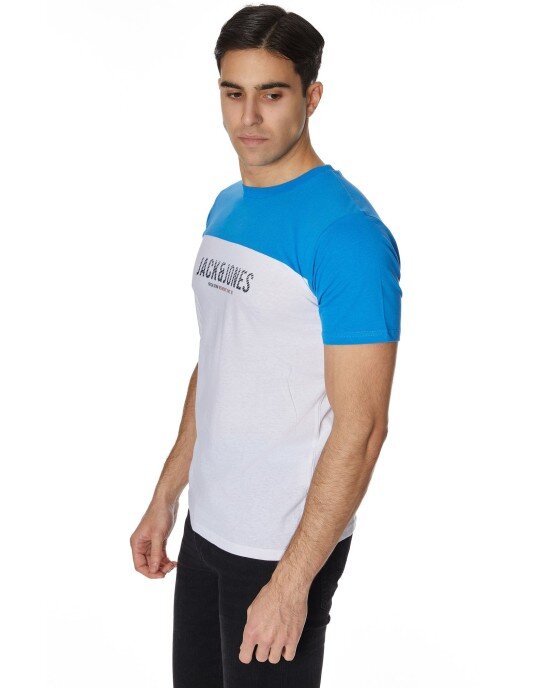 T-shirt Jack n Jones άσπρο ΚΟΝΤΟΜΑΝΙΚΕΣ