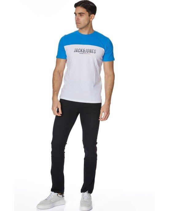 T-shirt Jack n Jones άσπρο ΚΟΝΤΟΜΑΝΙΚΕΣ