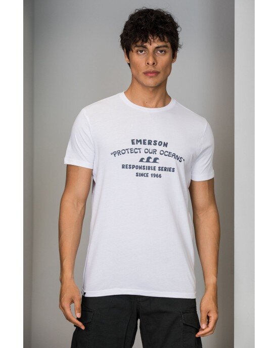 T-shirt Emerson Ασπρο T-shirt Emerson Ασπρο