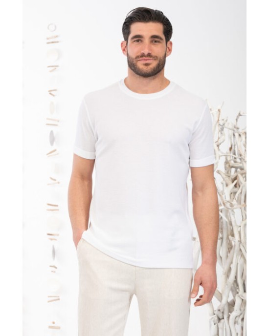 T-shirt Vittorio άσπρο ΚΟΝΤΟΜΑΝΙΚΕΣ