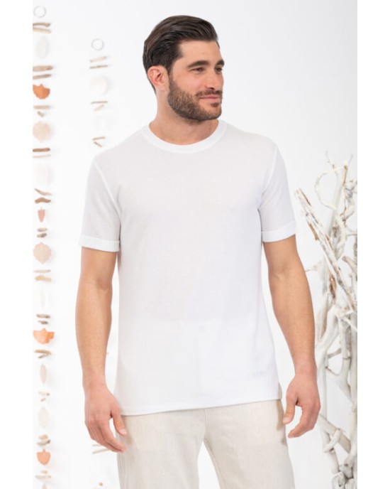 T-shirt Vittorio άσπρο ΚΟΝΤΟΜΑΝΙΚΕΣ