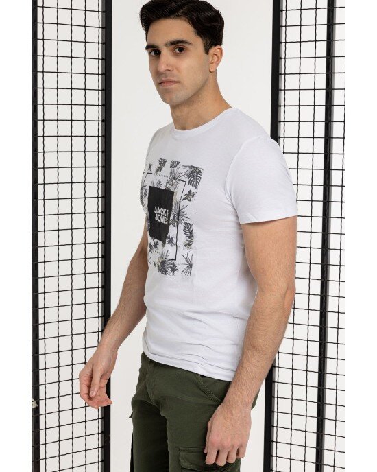 T-shirt Jack n Jones άσπρο ΚΟΝΤΟΜΑΝΙΚΕΣ T-shirt Jack n Jones άσπρο ΚΟΝΤΟΜΑΝΙΚΕΣ
