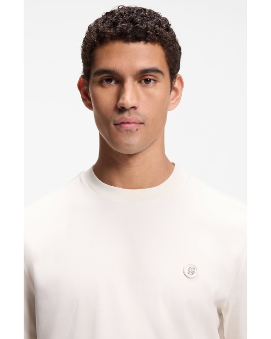 T-Shirt Boss άσπρο ΚΟΝΤΟΜΑΝΙΚΕΣ