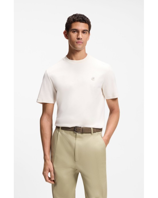 T-Shirt Boss άσπρο ΚΟΝΤΟΜΑΝΙΚΕΣ