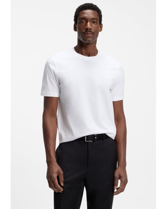 T-Shirt Boss άσπρο ΚΟΝΤΟΜΑΝΙΚΕΣ