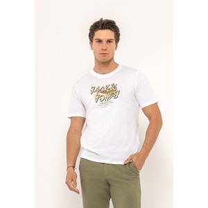 T-shirt Jack n Jones άσπρο T-shirt Jack n Jones άσπρο