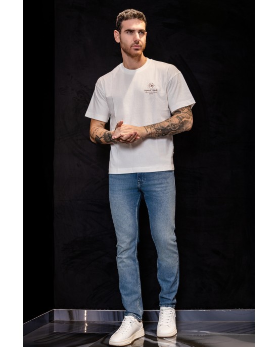 T-shirt Jack n Jones άσπρο ΚΟΝΤΟΜΑΝΙΚΕΣ