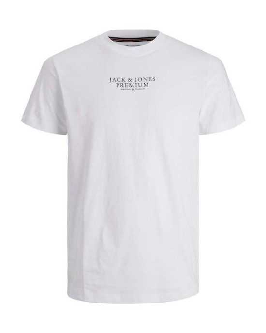 T-shirt Jack n Jones άσπρο ΚΟΝΤΟΜΑΝΙΚΕΣ