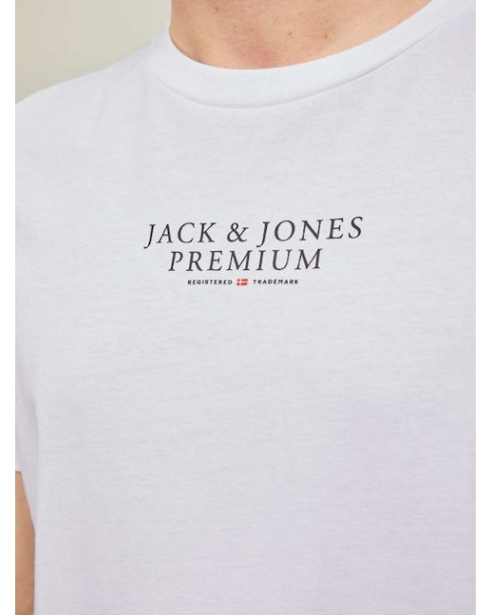 T-shirt Jack n Jones άσπρο ΚΟΝΤΟΜΑΝΙΚΕΣ
