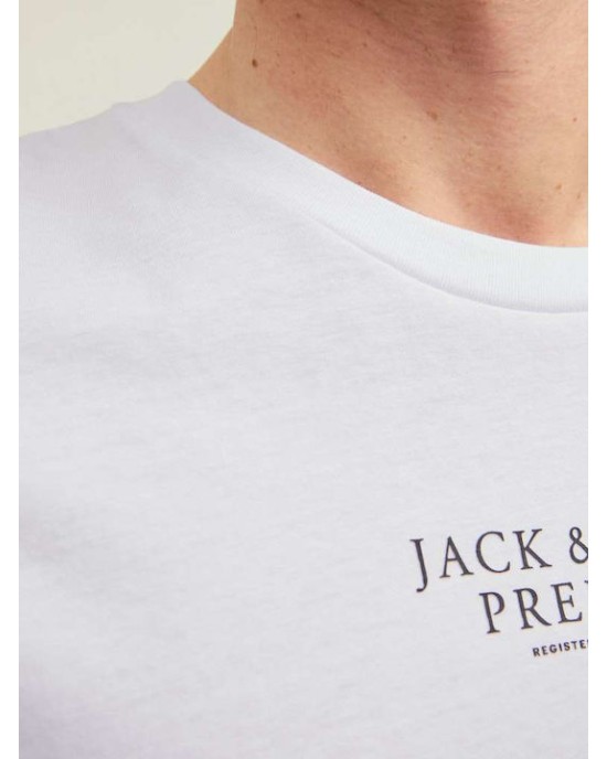 T-shirt Jack n Jones άσπρο ΚΟΝΤΟΜΑΝΙΚΕΣ