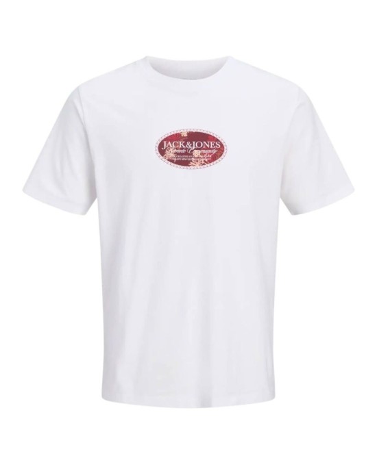 T-shirt Jack n Jones άσπρο ΚΟΝΤΟΜΑΝΙΚΕΣ