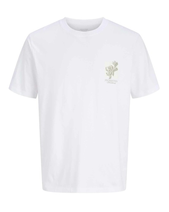 T-shirt Jack n Jones άσπρο ΚΟΝΤΟΜΑΝΙΚΕΣ