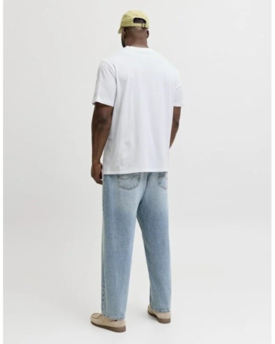T-shirt Jack n Jones Plus Size άσπρο ΚΟΝΤΟΜΑΝΙΚΕΣ
